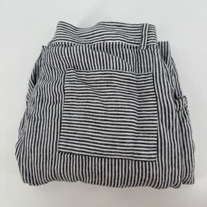 Alex Crane Cham Pants Men 33 Blue White Striped 100% Linen Straight Leg